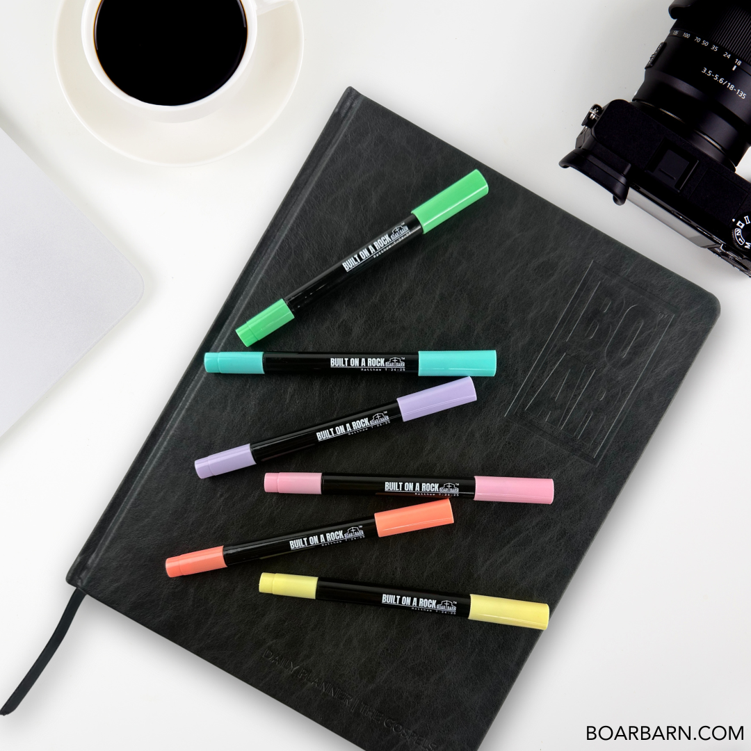 The Gospels 90-Day Planner and 6-Pack Dual-Tip Highlighters Set